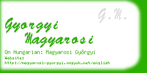 gyorgyi magyarosi business card