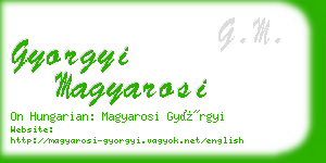 gyorgyi magyarosi business card